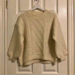 2/$10🌷Oversized balloon sleeve thick knit sweater (S)